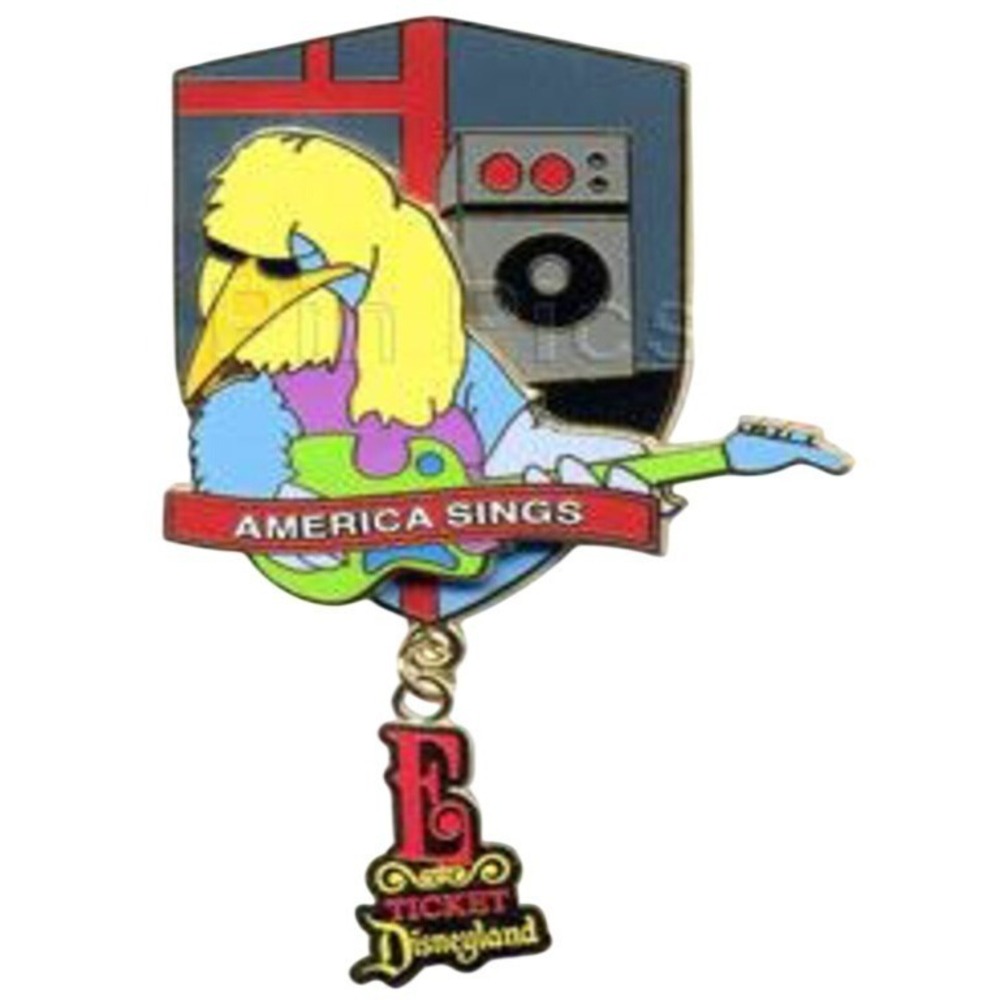 Vintage Disney Pin Muppets Big Bird E Ticket America Sings 2006 44868 LE 1500